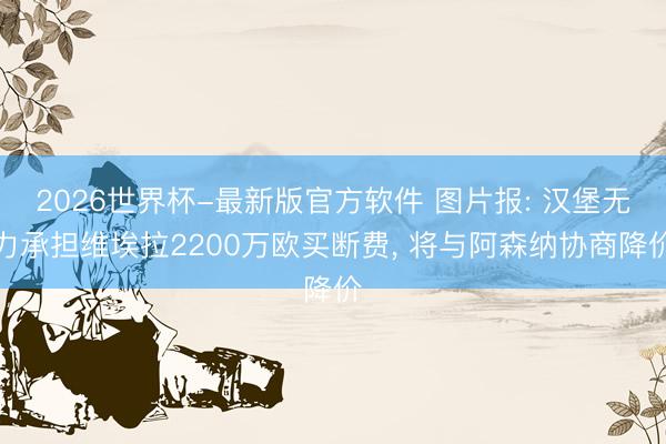 2026世界杯-最新版官方软件 图片报: 汉堡无力承担维埃拉2200万欧买断费， 将与阿森纳协商降价