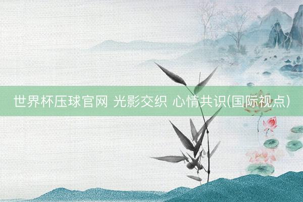 世界杯压球官网 光影交织 心情共识(国际视点)