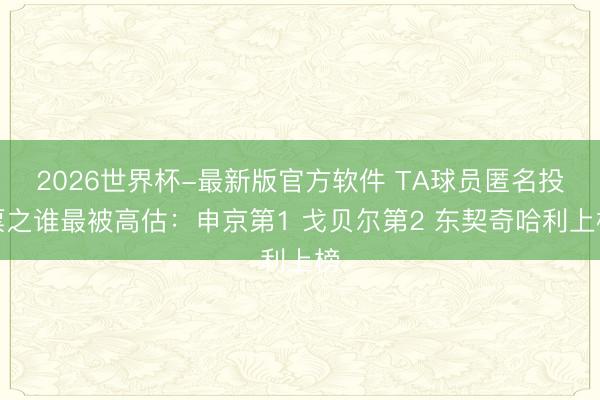 2026世界杯-最新版官方软件 TA球员匿名投票之谁最被高估:申京第1 戈贝尔第2 东契奇哈利上榜