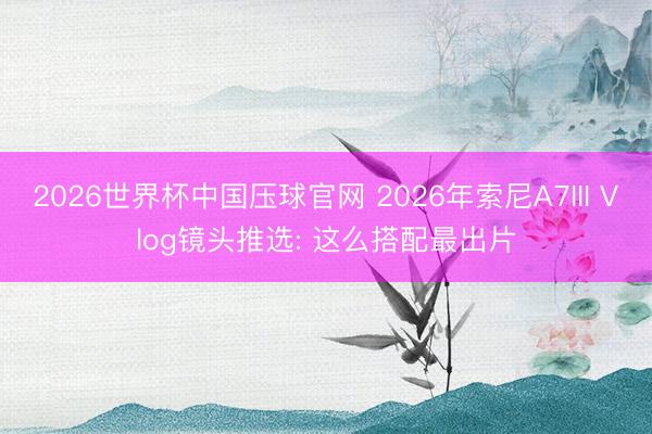2026世界杯中国压球官网 2026年索尼A7III Vlog镜头推选: 这么搭配最出片